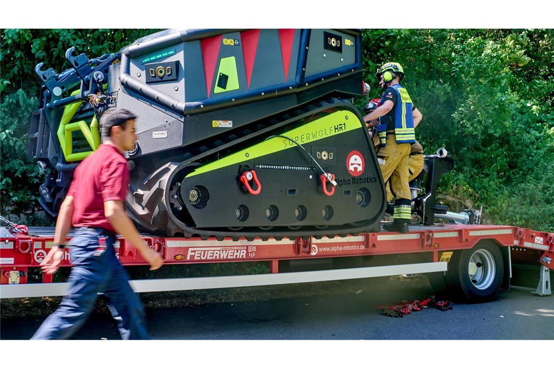 Löschroboter sollen bei Bad Kreuznach bei der Brandbekämpfung helfen.