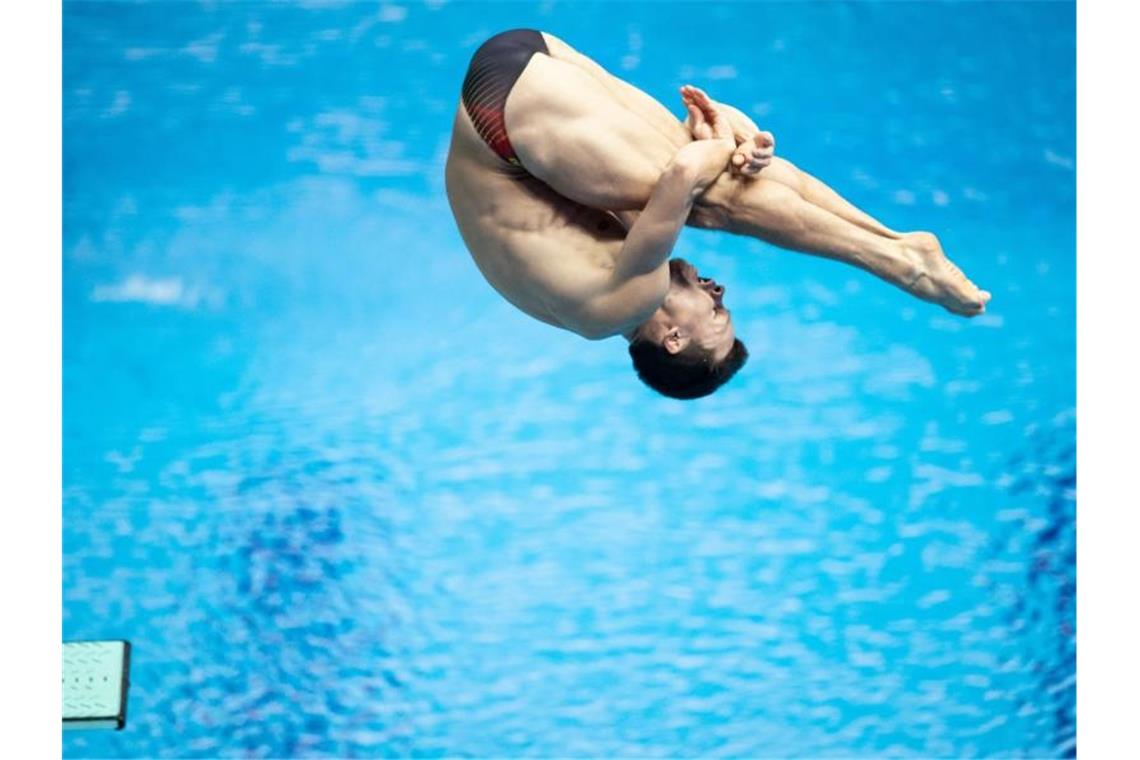 Löste mit Rang neune das Olympia-Ticket: Wasserspringer Patrick Hausding. Foto: Bernd Thissen