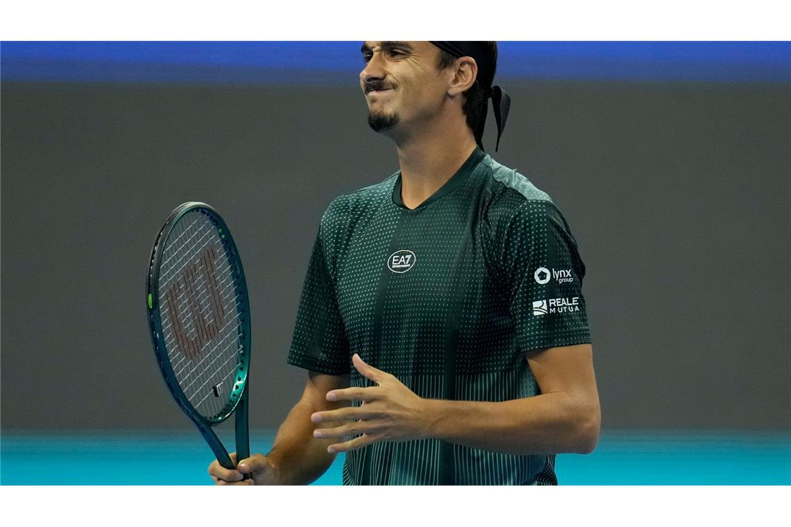 Lorenzo Sonego war gegen Alexander Zverev zwischenzeitlich verärgert.