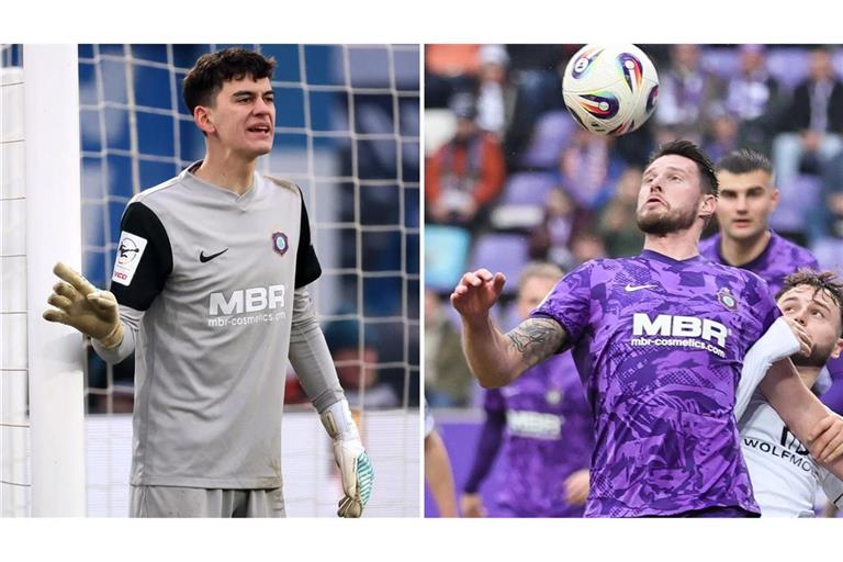 Louis Lord (li.) und Ryan Malone: Schwarzer Tag gegen SSV Ulm 1846.      
Fotos: Imago