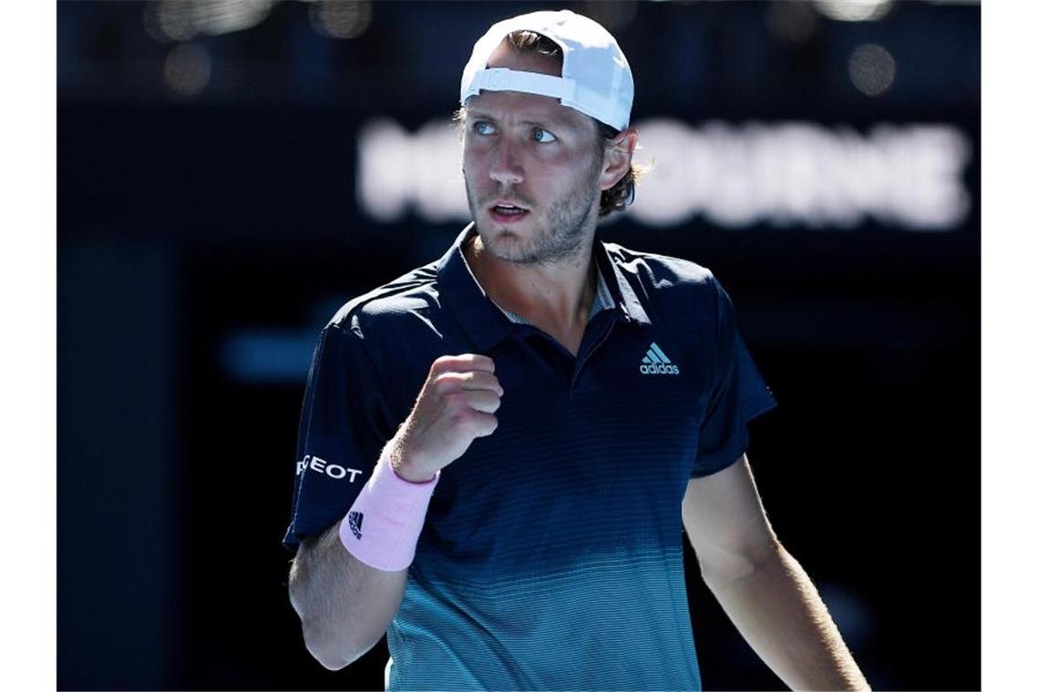 Djokovic spart Kraft: Nun im Halbfinale gegen Pouille Lucas Pouille hat das Halbfnale in Melbourne erreicht. Foto: Lukas Coch/AAP