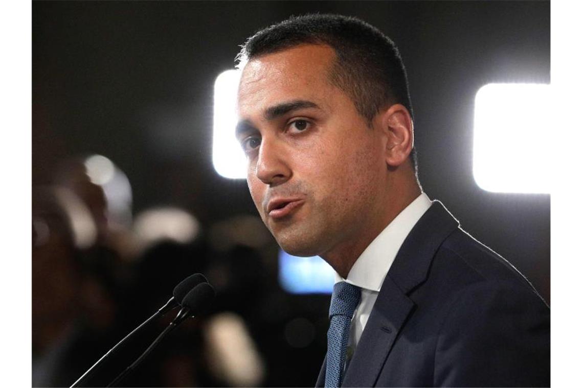 Luigi Di Maio, Chef der Fünf-Sterne-Bewegung in Italien, nach einem Treffen mit Präsident Mattarella. Foto: Andrew Medichini/AP