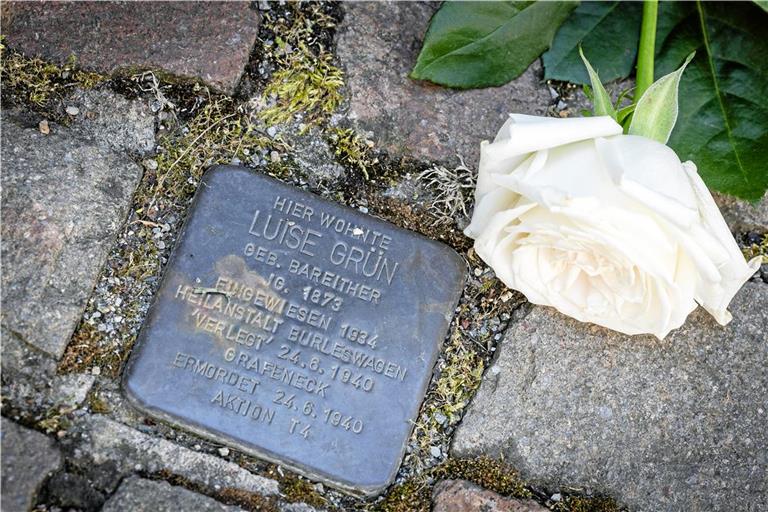 Luise Grüns Stolperstein findet sich am Ölberg. Foto: Alexander Becher