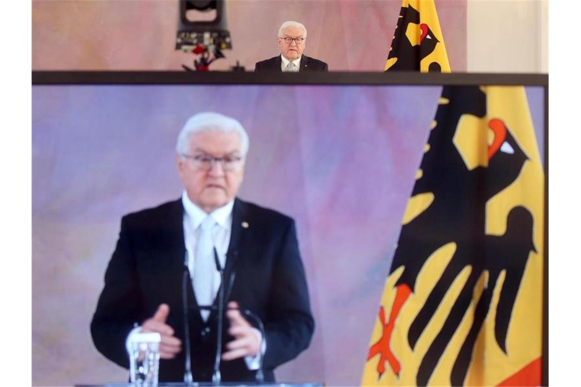 „Machen Sie mit!“: Bundespräsident Frank-Walter Steinmeier. Foto: Wolfgang Kumm/dpa