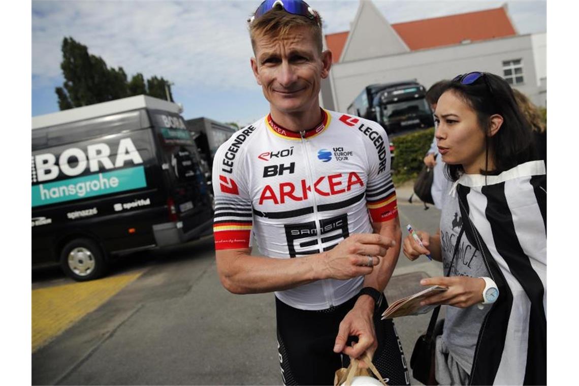 Macht sich nur bedingt Hoffnungen auf einen Etappensieg in Brüssel: André Greipel. Foto: Christophe Ena/AP