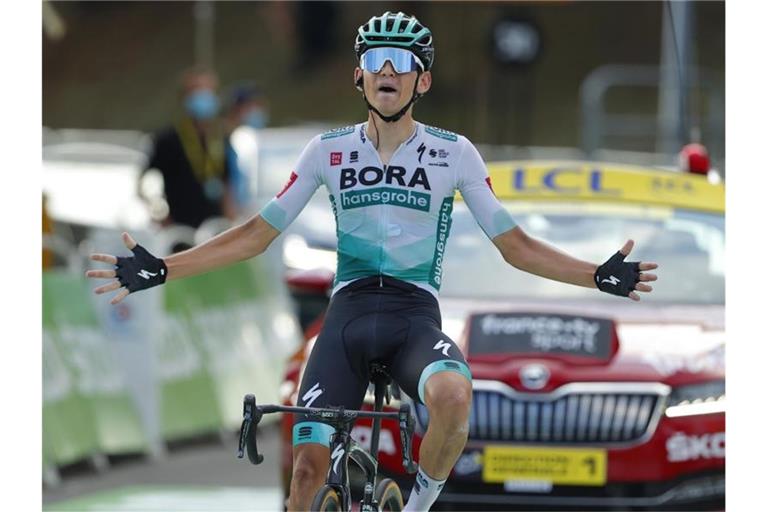 Machte bei der Tour de France auf sich aufmerksam: Lennard Kämna. Foto: Pool/BELGA/dpa