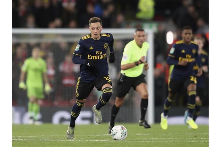Machte ein starkes Spiel für den FC Arsenal: Mesut Özil. Foto: Jon Super/AP/dpa