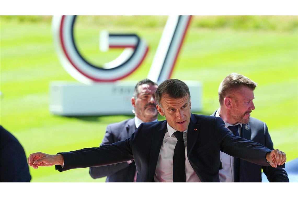 Macron hat als Gastgeber eine lange Liste von Themen erstellt.