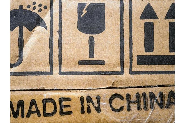 „Made in China“ steht auf einer Produktverpackung. Foto: Patrick Pleul/dpa-Zentralbild/dpa