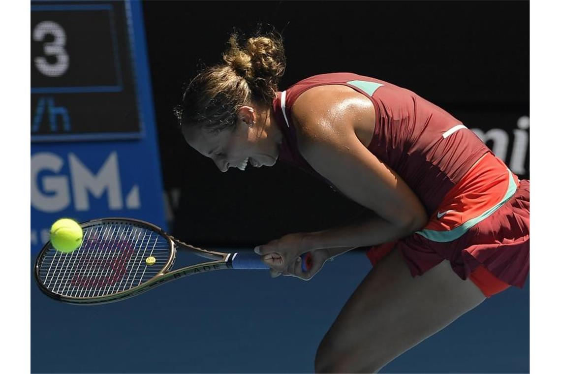 Nach Vorwürfen: Nadal kämpft sich ins Melbourne-Halbfinale Madison Keys aus den USA feiert nach ihrem Sieg. Foto: Andy Brownbill/AP/dpa