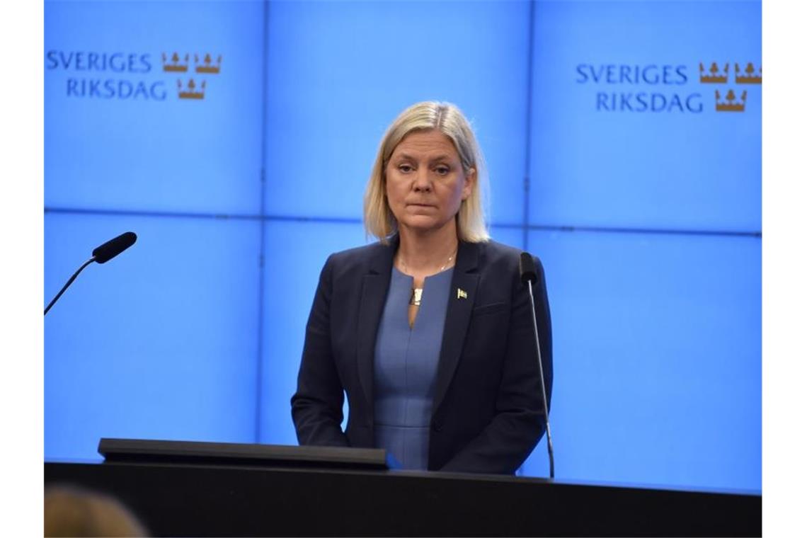 Andersson erneut zu Schwedens Ministerpräsidentin gewählt Magdalena Andersson war kurz nach ihrer Wahl zur ersten schwedischen Regierungschefin zurückgetreten. Foto: Pontus Lundahl/Tt/TT NEWS AGENCY/AP/dpa