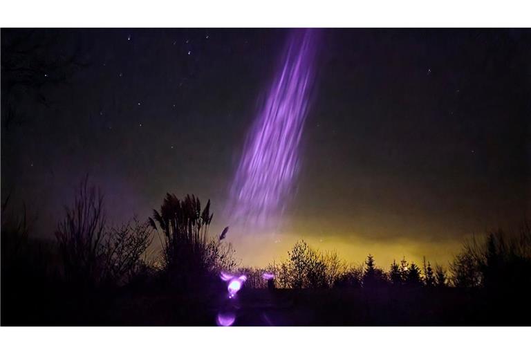 Magisches Polarlicht im Januar über Baden-Württemberg.