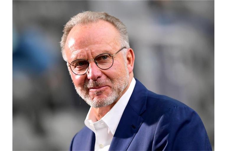 Mahnt im Saisonendspurt zum Zusammenhalt: Bayern-Boss Karl-Heinz Rummenigge. Foto: Robert Michael/dpa-Zentralbild/Pool/dpa