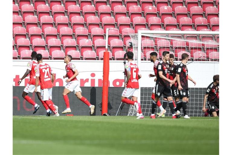 Mainz 05 vermasselte dem FC Bayern die vorzeitige Meisterschaft. Foto: Tom Weller/dpa-Pool/dpa