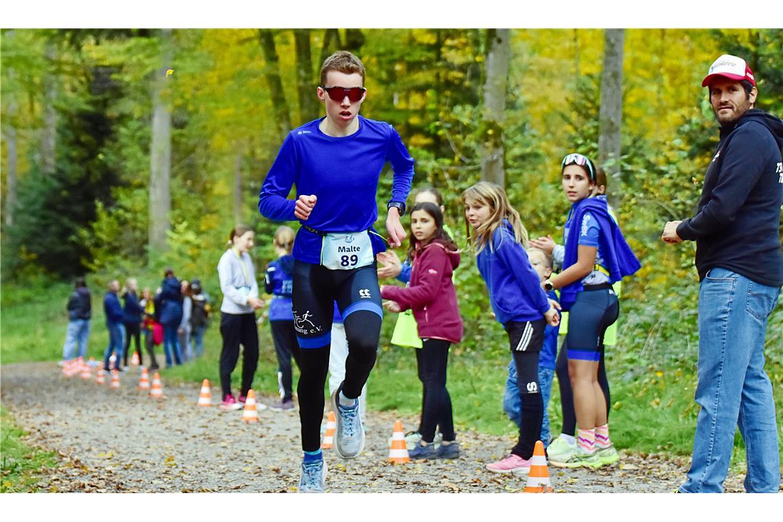 Malte Friedrich (89, TC Backnang). Kinder Crossduathlon Backnang 2025 rund um da...