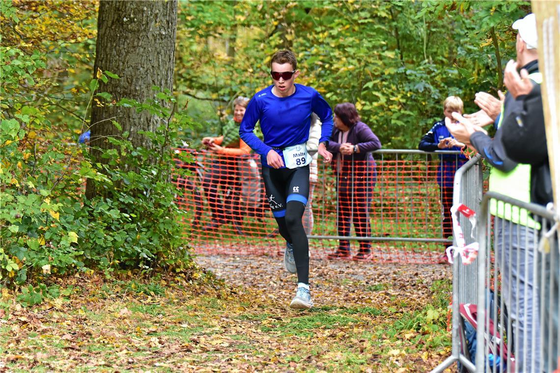 Malte Friedrich (89, TC Backnang). Kinder Crossduathlon Backnang 2025 rund um da...