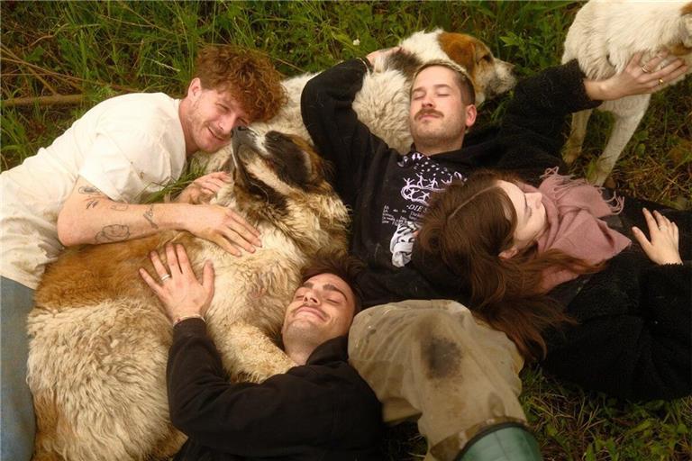 Malte Zierden (l.) kümmert sich gemeinsam mit Hubertus Zeck, Broder Böll und Phia Quantius um den Schutz der Tiere in der Ukraine.