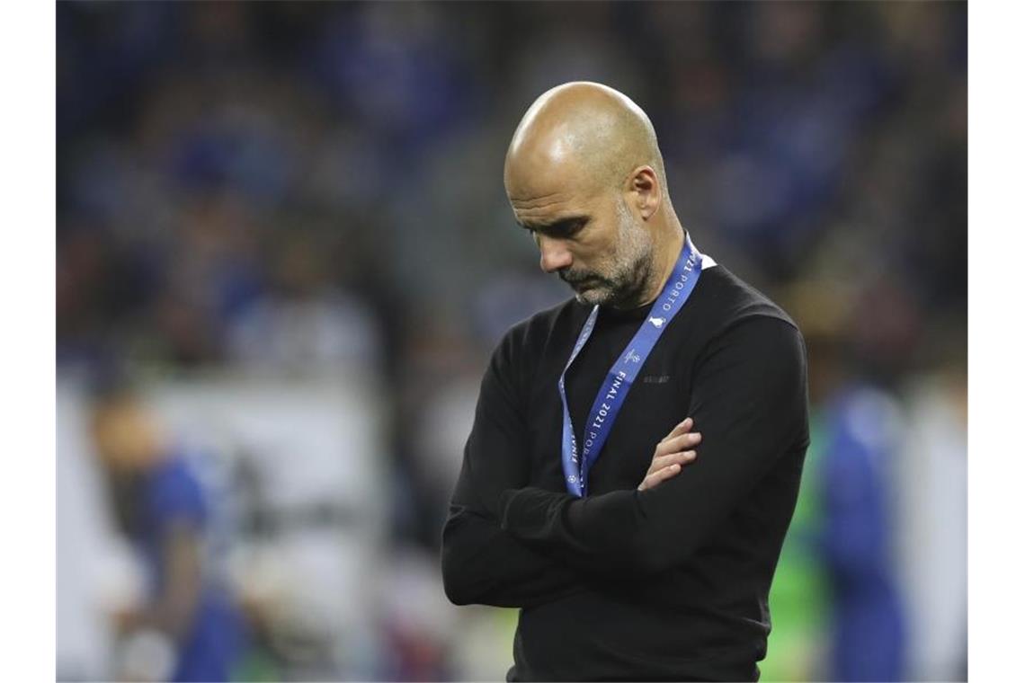Traumhaftes Finale für Tuchel und Chelsea - Wie im „Film“ Man-City-Trainer Pep Guardiola war nach der Niederlage sichtlich enttäuscht. Foto: Jose Coelho/Pool EPA via AP/dpa