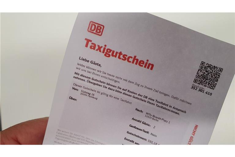Manche Schaffner können solche Gutscheine im Notfall schon ausdrucken, aber nicht alle.
