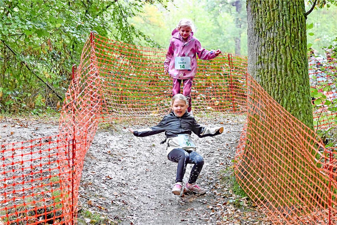 Manche Stellen sind tückisch. 4. Kindercrossduathlon des TC Backnang im Plattenw...