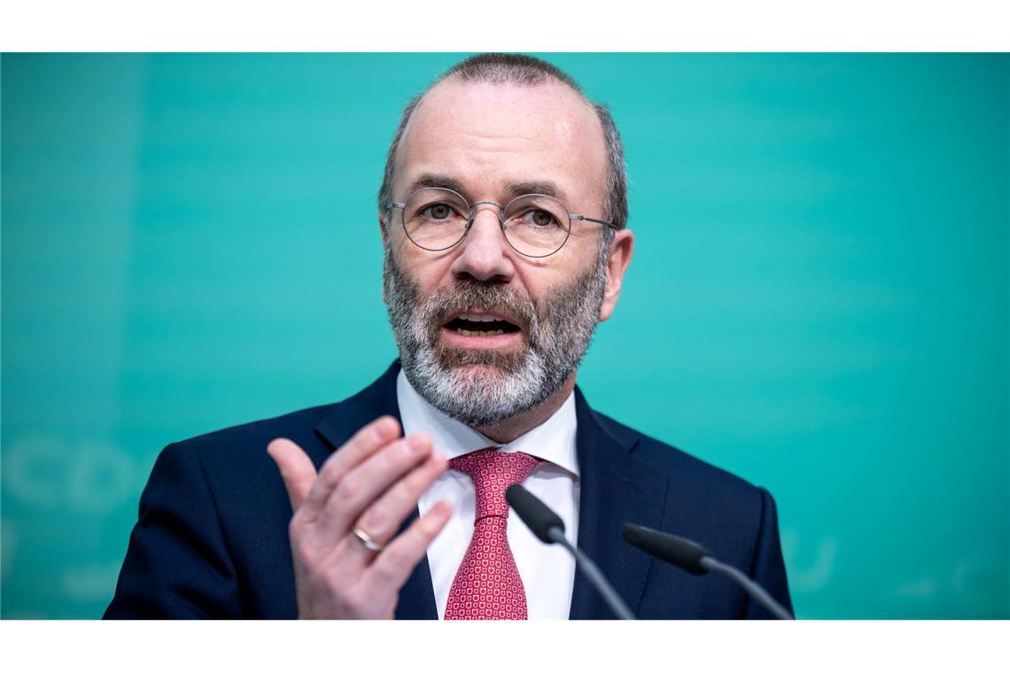 Manfred Weber (CSU) ist Vorsitzender der EVP-Fraktion im Europaparlament. (Archivbild)