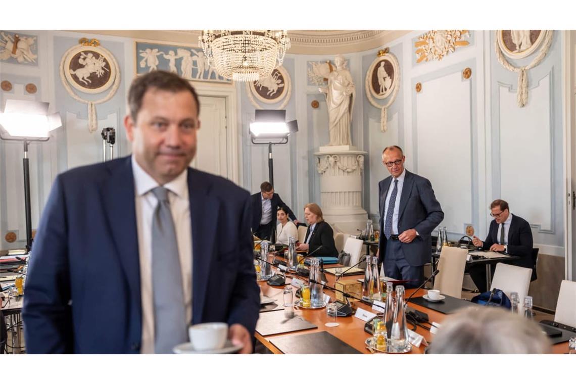 Mangelndes Zahlenverständnis? SPD-Finanzminister Lars Klingbeil bei der Kabinettsklausur in Neuhardenberg.