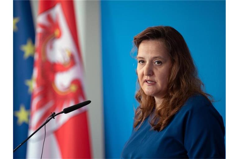 Manja Schüle (SPD) spricht. Foto: Soeren Stache/dpa-Zentralbild/ZB/Archivbild