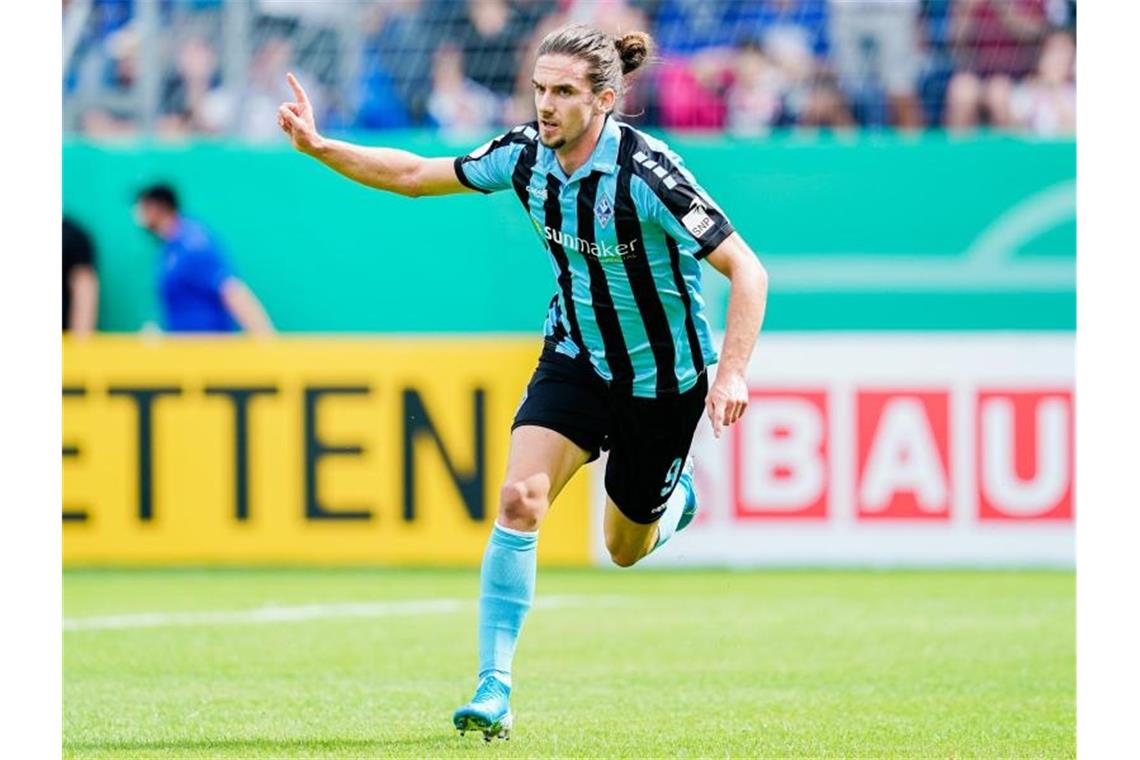 Sulejmani trifft weiter für Waldhof: Doppelpack im DFB-Pokal Mannheims Torschütze Valmir Sulejmani. Foto: Uwe Anspach