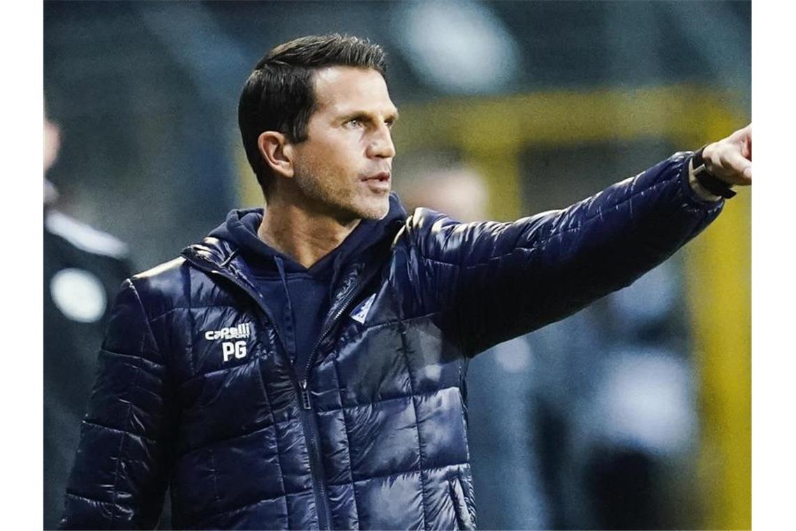0:3 gegen Braunschweig: Herber Dämpfer für Waldhof Mannheim Mannheims Trainer Patrick Glöckner. Foto: Uwe Anspach/dpa/Archivbild