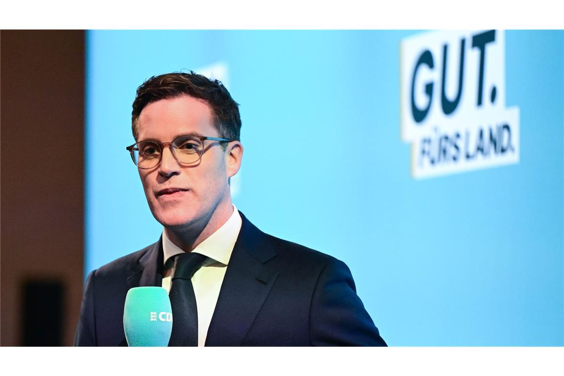 Manuel Hagel, Landesvorsitzender der CDU Baden-Württemberg und Spitzenkandidat für die Landtagswahl (Archivbild).