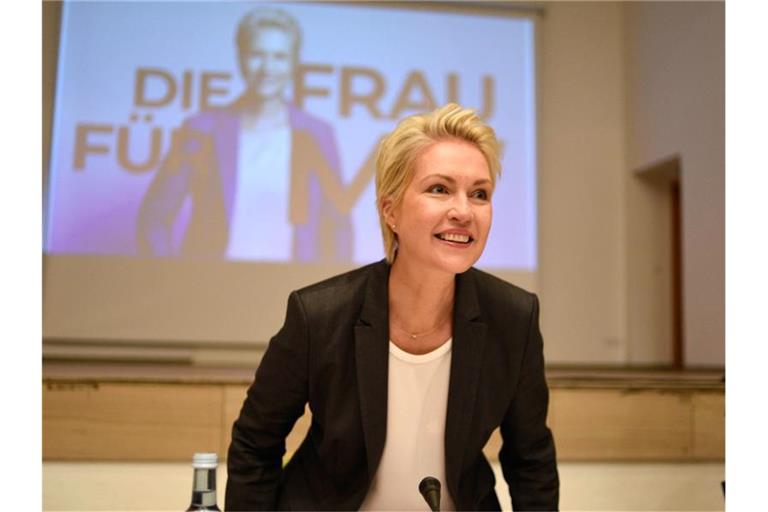 Manuela Schwesig kündigt Koalitionsverhandlungen mit der Partei Die Linke an. Foto: Frank Hormann/dpa