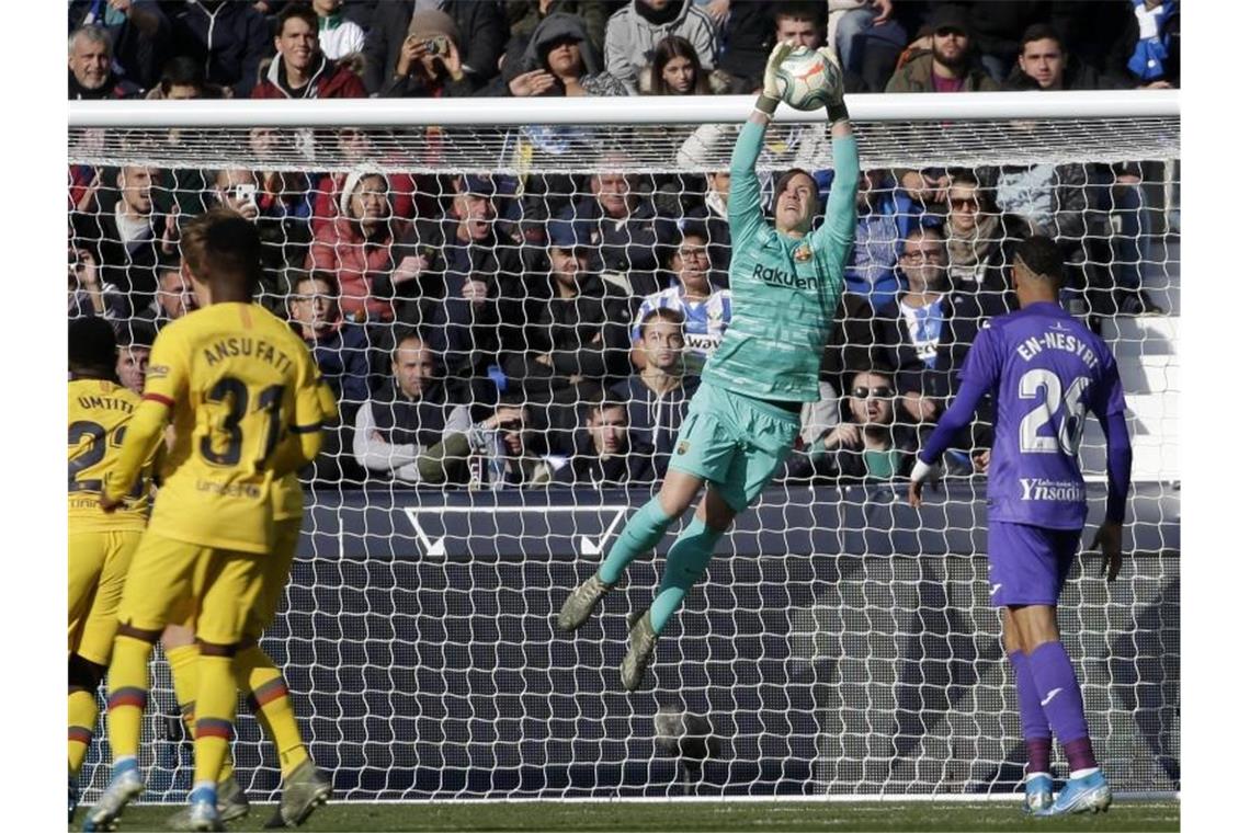 Griezman zählt ter Stegen zu den drei besten Torhütern Marc-André ter Stegen ist einer der besten Torhüter der Welt. Foto: Paul White/AP/dpa