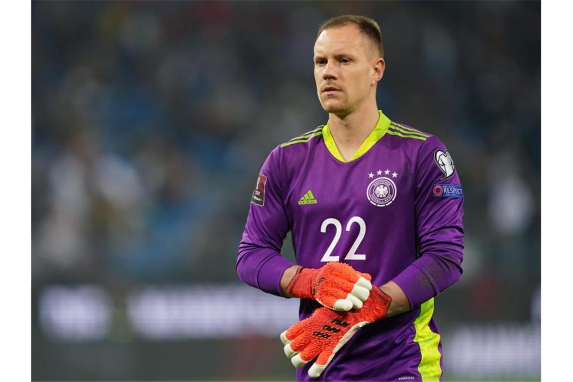 Später Sieg: Flicks Nationalteam ringt Rumänien nieder Marc-André ter Stegen stand für Manuel Neuer im DFB-Tor. Foto: Marcus Brandt/dpa