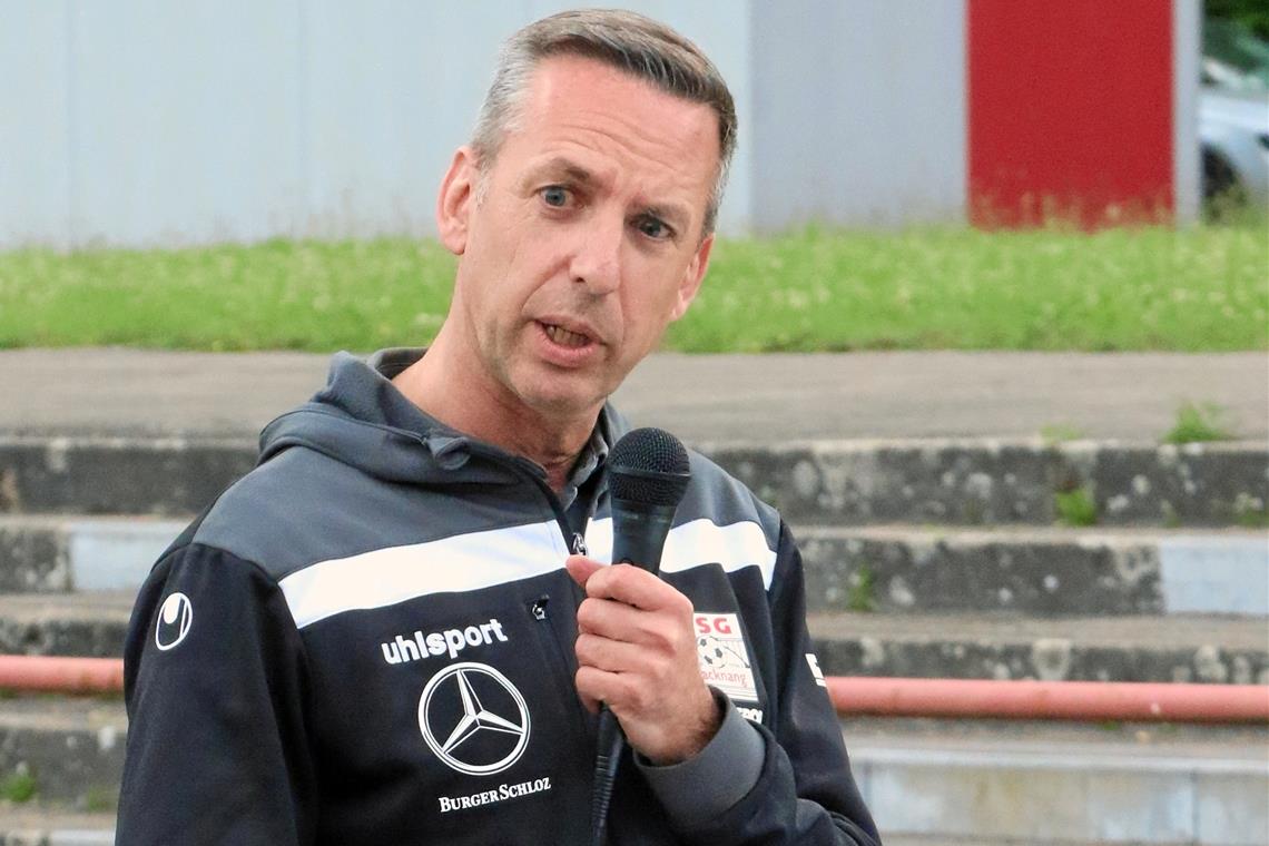 Marc Erdmann empfängt heute mit der TSG Backnang den Nachbarn aus Großaspach. Foto: Alexander Hornauer