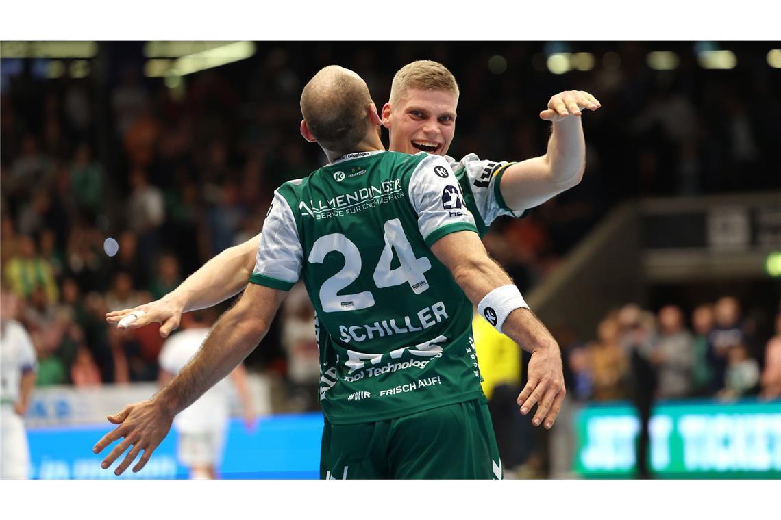 Marcel Schiller und Martin Hanne freuen sich.