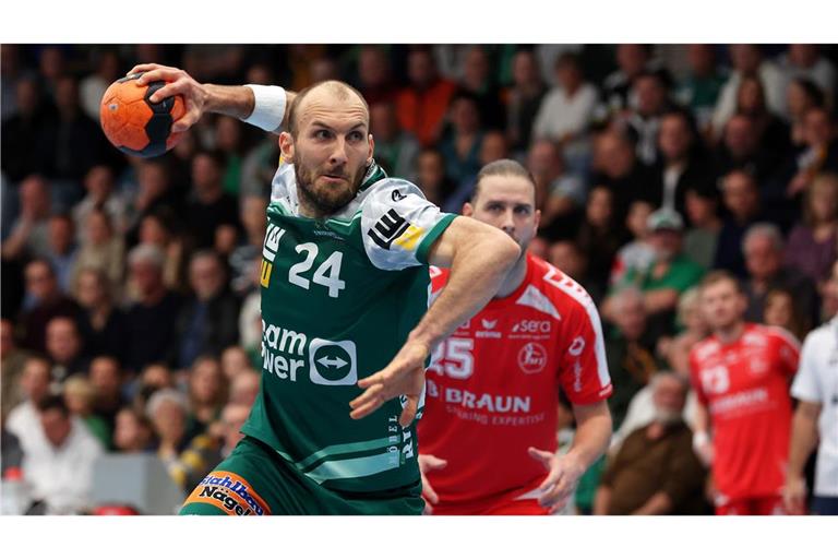 Marcel Schiller war mit neun Toren der mit Abstand beste Frisch-Auf-Werfer im Spiel bei MT Melsungen.