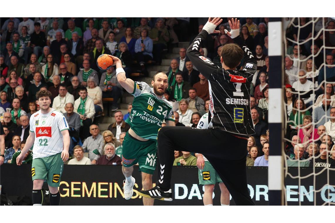 Marcel Schiller warf Traumtore von Außen. Pressefoto Baumann