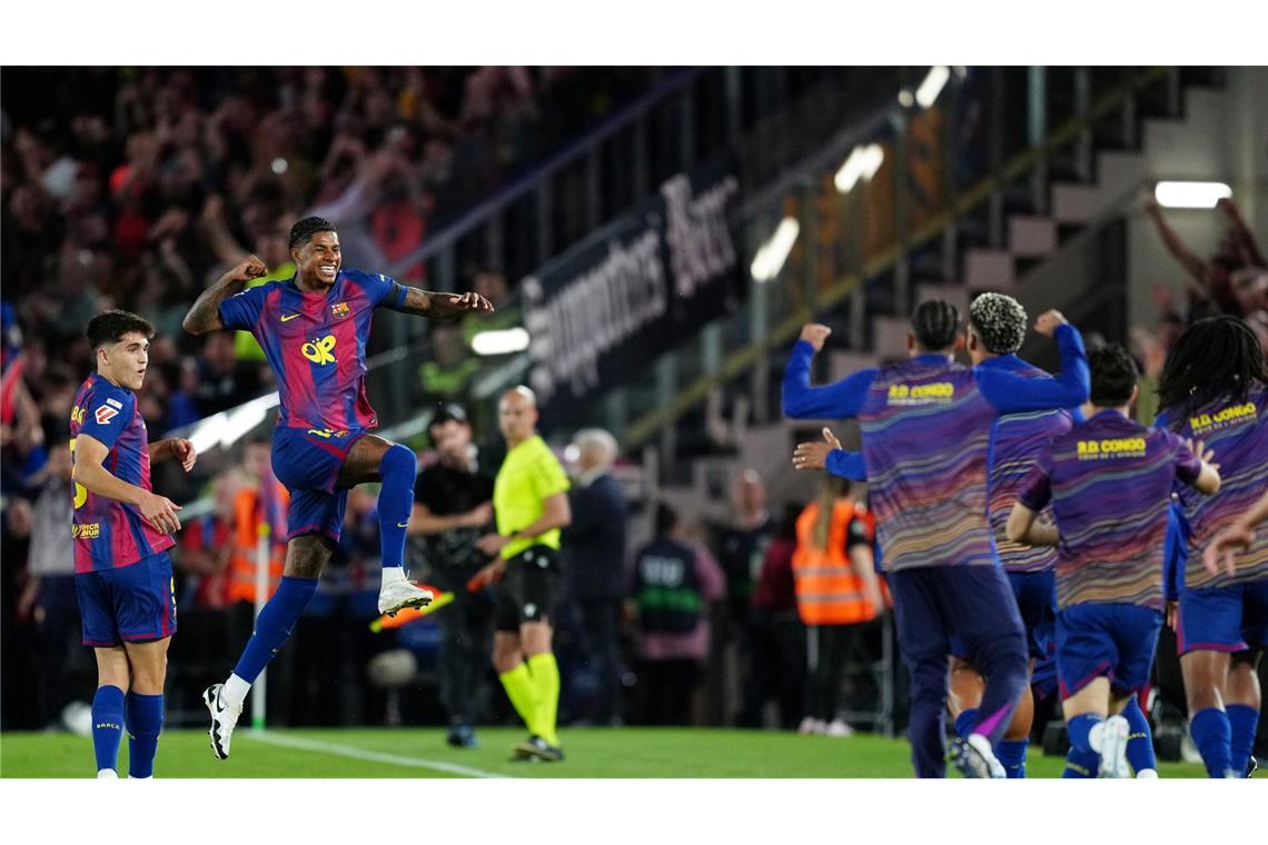 Marcus Rashford ließ den FC Barcelona und seine Fans bereits in der 9. Minute jubeln.
