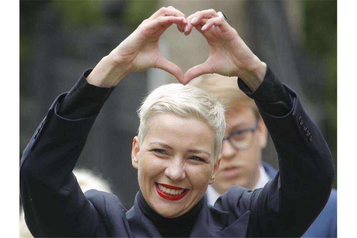 Kolesnikowa erhält Esslinger Menschenrechtspreis Maria Kolesnikowa, eine der Oppositionsführerinnen in Belarus erhält den Esslinger Menschenrechtspreis. Foto: Dmitri Lovetsky/AP/dpa