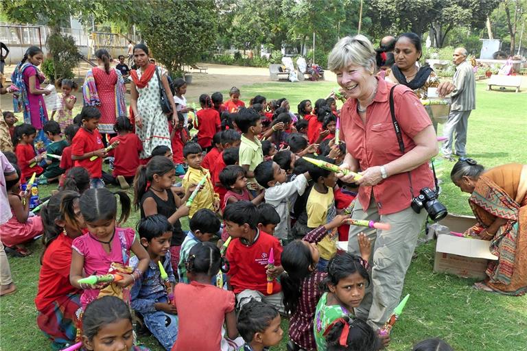 Marianne Frank-Mast aus Althütte hat schon viele Hilfsprojekte in Indien angestoßen und begleitet. Auch den Klimaschutz hat sie dabei im Blick. Archivfoto: privat