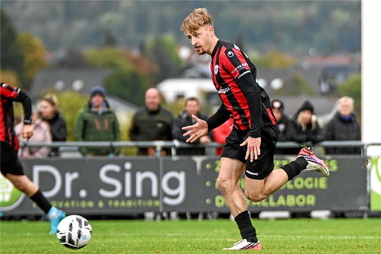 Mario Greiner führt mit 13 Treffern die Torjägerliste der Landesliga an. Foto: Tobias Sellmaier
