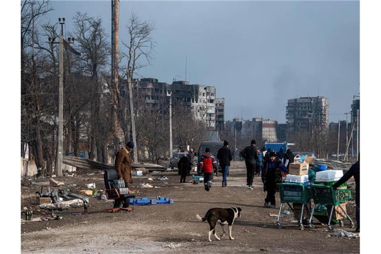 Mariupol ist Schauplatz heftiger Kämpfe. Die Hafenstadt wird seit vielen Tagen von russischen Truppen belagert. Foto: Maximilian Clarke/SOPA Images via ZUMA Press Wire/dpa