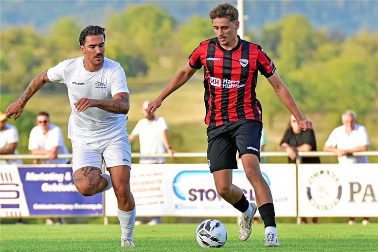 Marius Weller (rechts) wird dem SV Allmersbach verletzt fehlen. Foto: Tobias Sellmaier