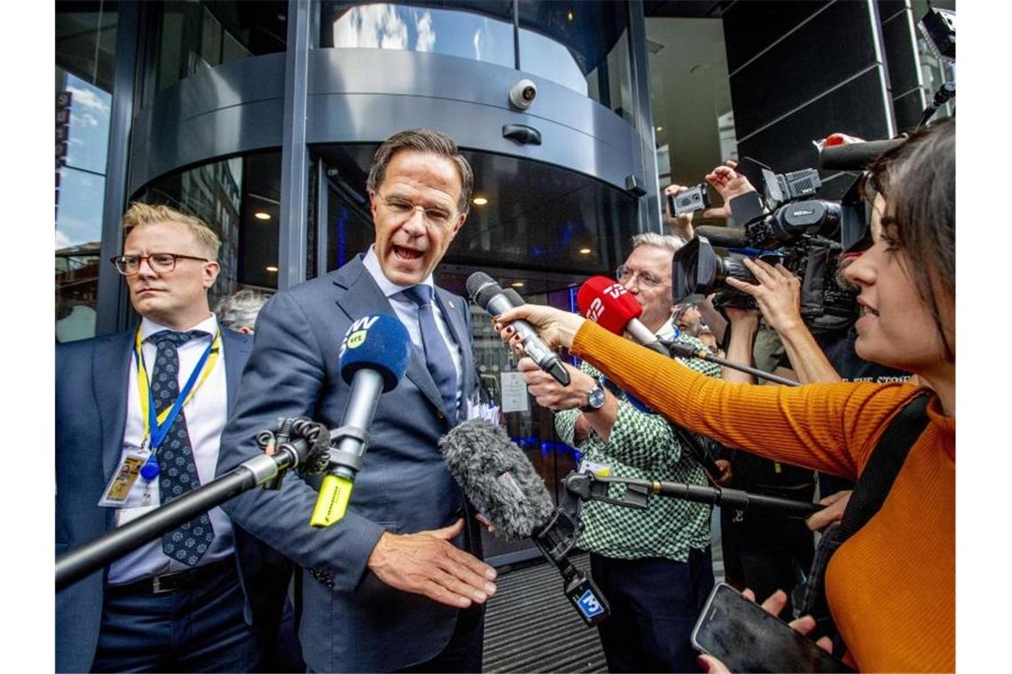 Mark Rutte, Premierminister der Niederlande, gilt als Sprecher der „Sparsamen“. Foto: Robinutrecht/ANP/dpa