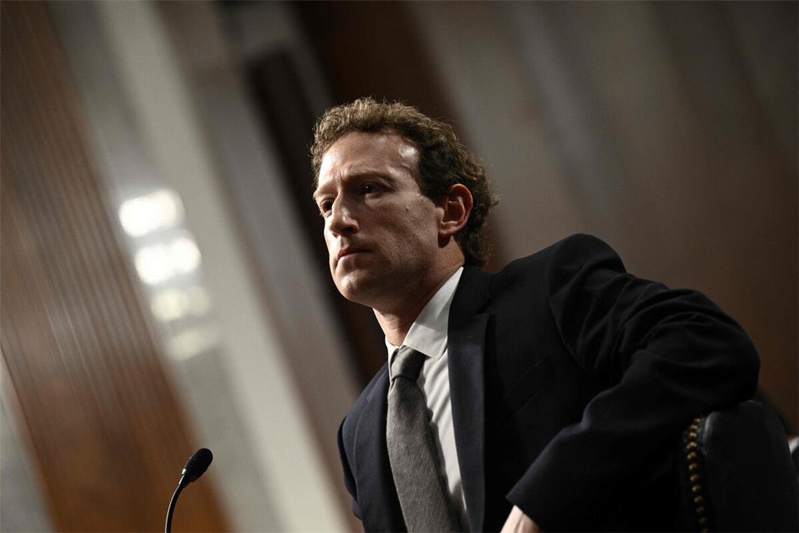 Mark Zuckerberg, Chef des Meta-Konzerns, bei einer Anhörung im US-Senat in Washington