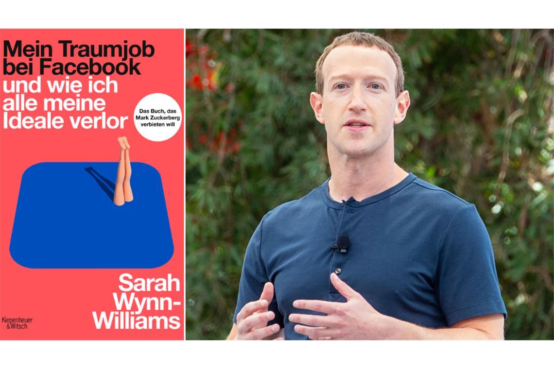 Mark Zuckerberg (r.) bzw. der Meta-Konzern gingen juristisch gegen Sarah Wynn-Williams' Buch vor.
