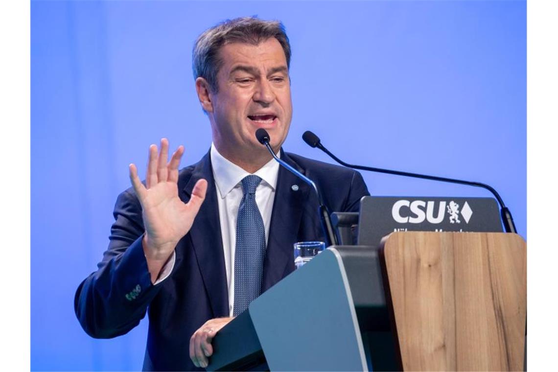 Markus Söder bleibt Parteivorsitzender der CSU. Foto: Daniel Karmann/dpa