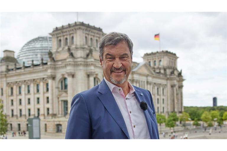 Markus Söder (CSU), Bundesvorsitzender, beim ARD-Sommerinterview vor einem Jahr.