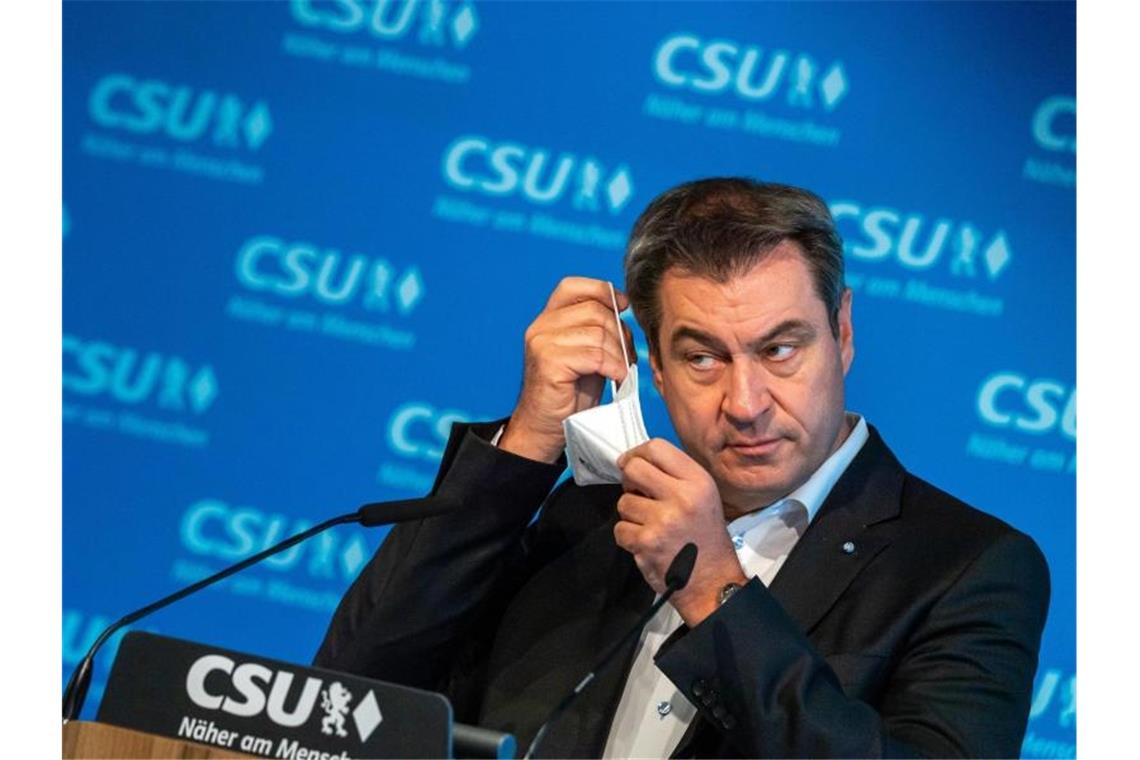 CSU verliert in Bayern weiter an Boden gegen Grüne Markus Söder ist bayerischer Ministerpräsident und CSU-Vorsitzender. Foto: Peter Kneffel/dpa