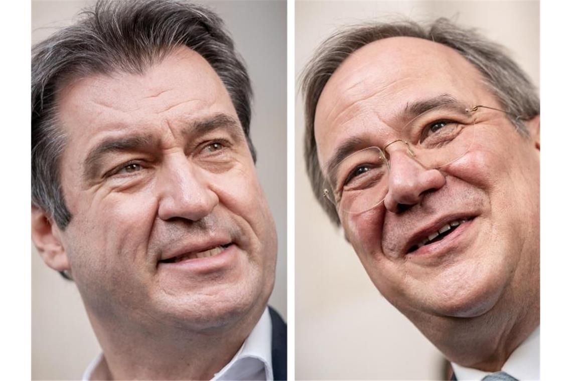 Markus Söder oder Armin Laschet? Die Entscheidung zur Kanzlerkandidatur soll in den nächsten Tagen fallen. Foto: Michael Kappeler/dpa